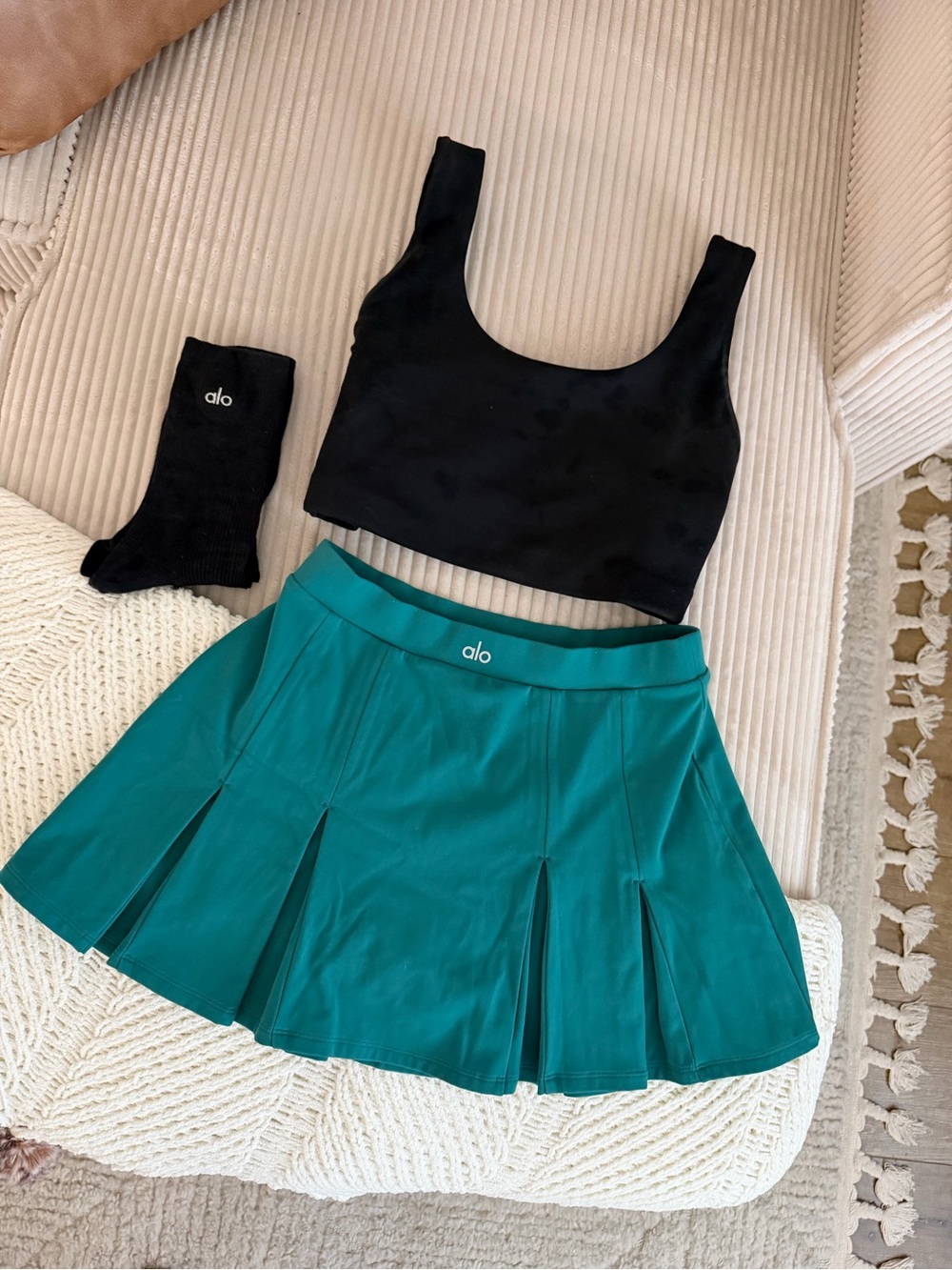 Authentic Alo Soft Emerald Tennis Skirt🖤
